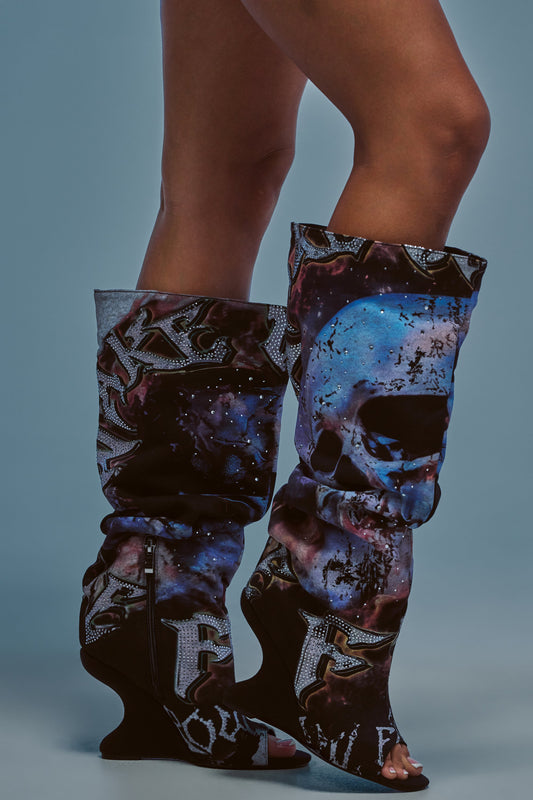 « Rocaille » — Bottes compensées, Multicolore