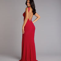 « Sirène Chocolat » — Robe Longue Dos Ouvert, Marron