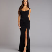 « Sirène Chocolat » — Robe Longue Dos Ouvert, Marron