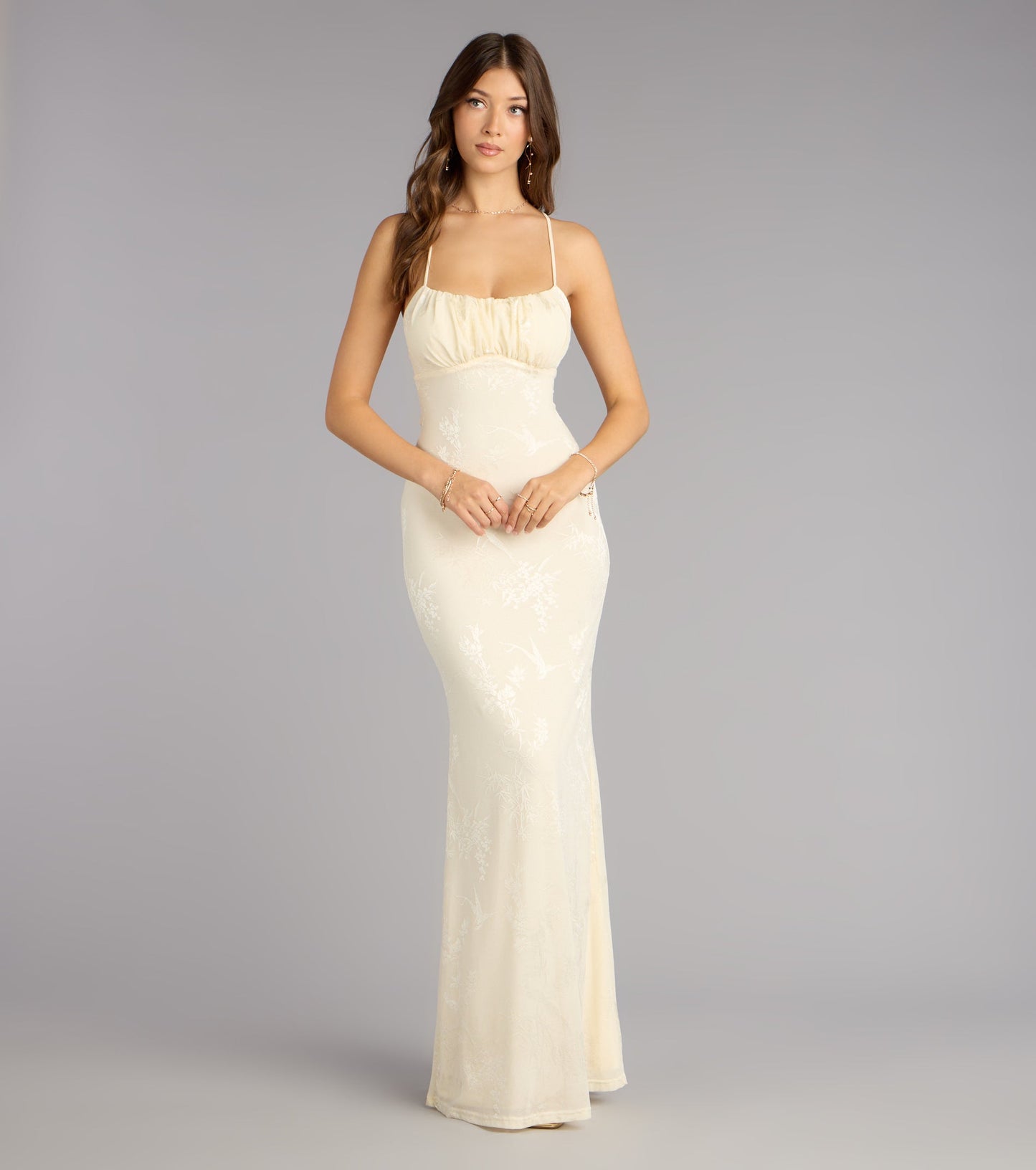 « Ondée Majestueuse » — Robe Longue Sirène, Bleu