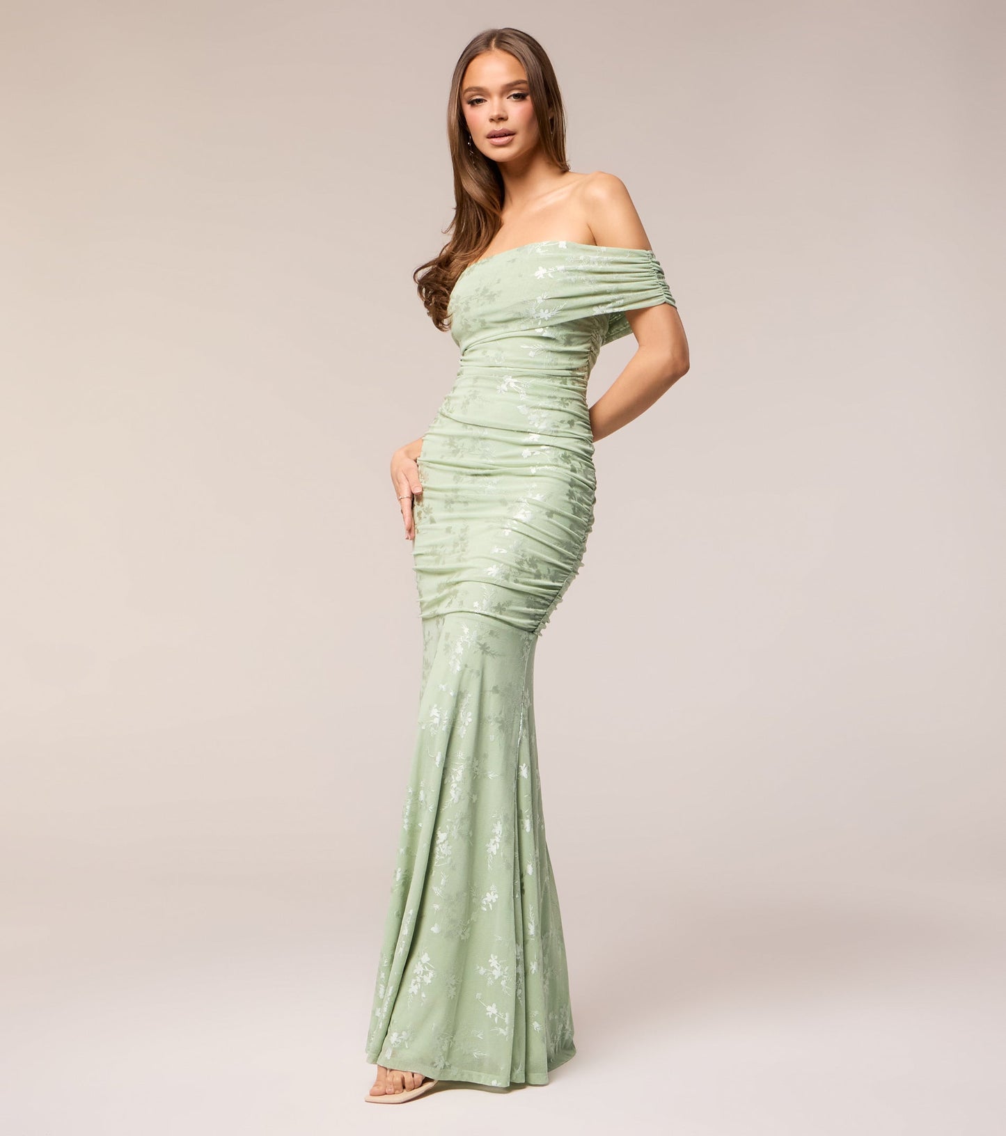 « Ciel Romantique » — Robe Longue Sirène en Dentelle, Bleu Ciel