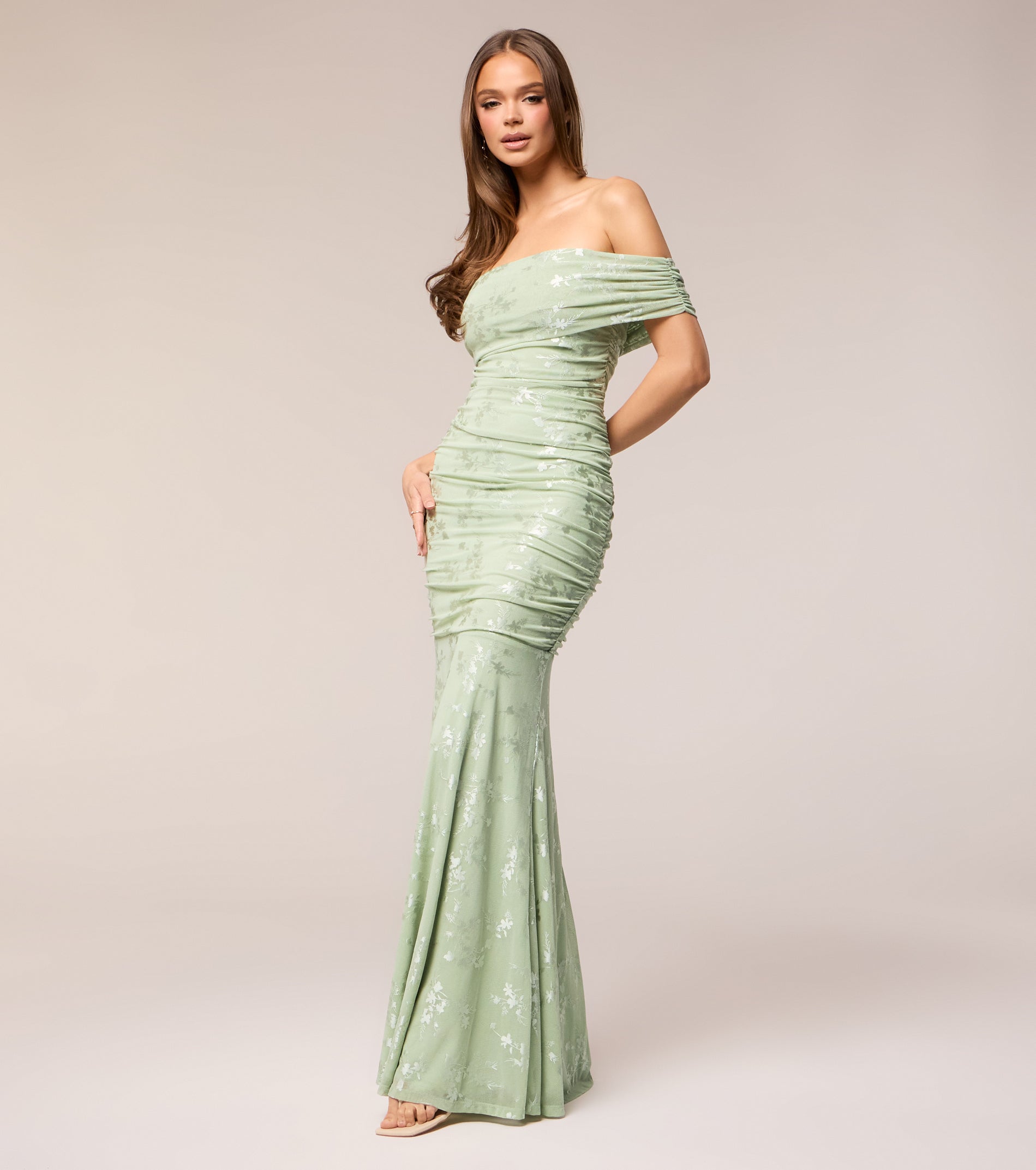 « Ciel Romantique » — Robe Longue Sirène en Dentelle, Bleu Ciel