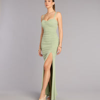 « Sirène Chocolat » — Robe Longue Dos Ouvert, Marron