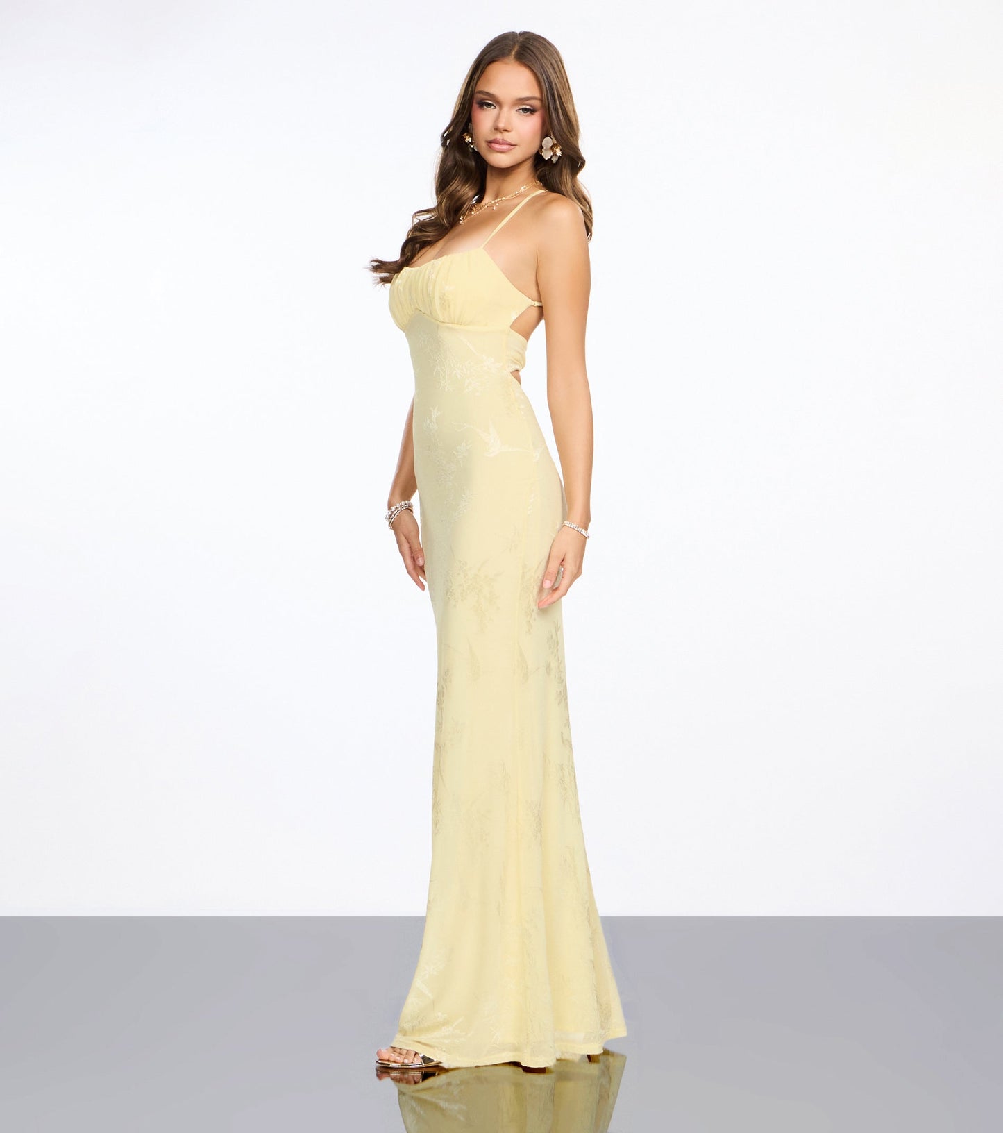 « Ondée Majestueuse » — Robe Longue Sirène, Bleu