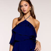 « Romance Rosée » — Robe Mini à Volants, Rose