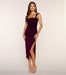 « Regard Captivé » — Robe Midi Froncée, Noir