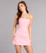 « Tendre Séduction » — Robe Mini Bustier, Rose