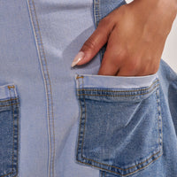 « Denim Rebelle » — Combinaison en Denim Patchwork, Bleu