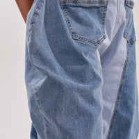 « Denim Rebelle » — Combinaison en Denim Patchwork, Bleu