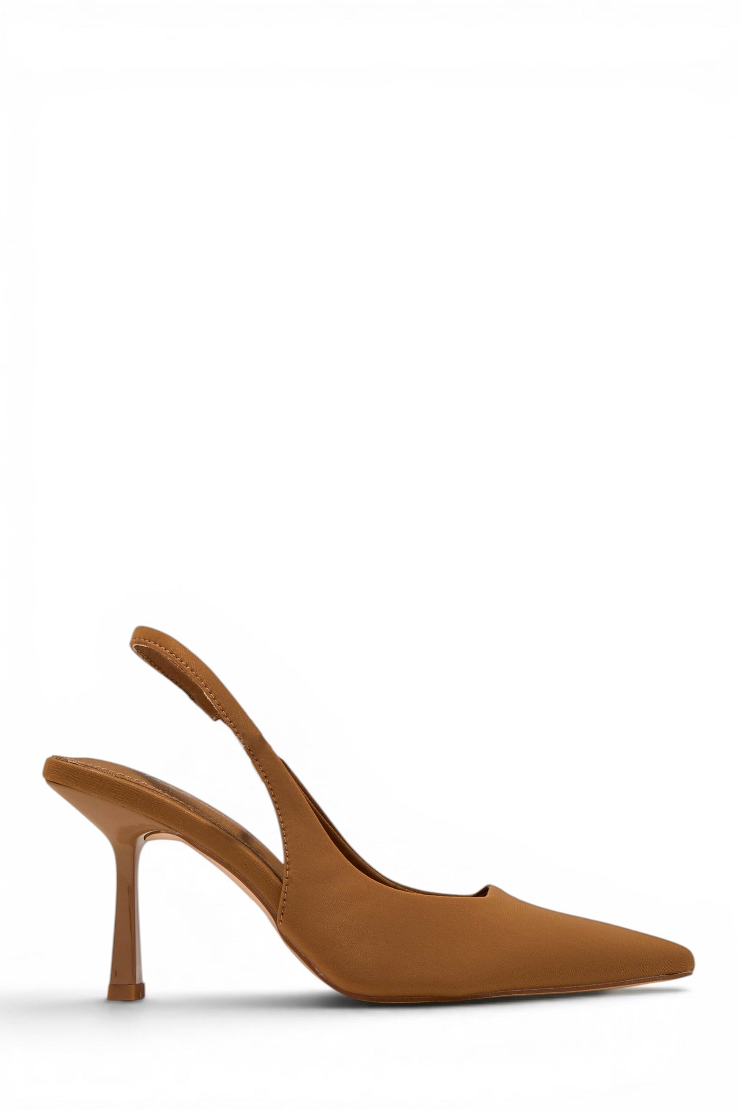 « Cariatide » — Escarpins Slingback, Caramel