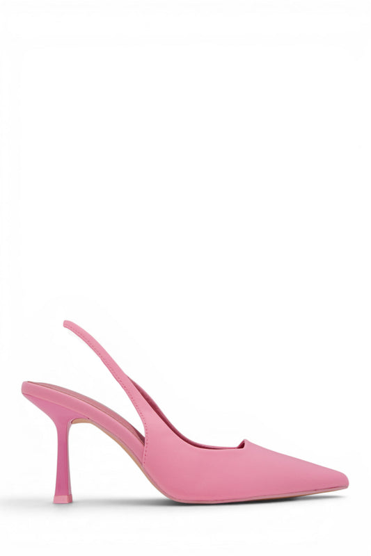 « Cariatide » — Escarpins Slingback, Rose