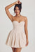 « Emeline » — Robe Mini Corset en Tulle, Ivoire