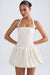 « Bulle » — Robe Mini Corset Lacée Bullée (+ short assorti), Ivoire