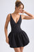« Anahita » — Robe Micro-Mini Corset à Ourlet Boule, Noir