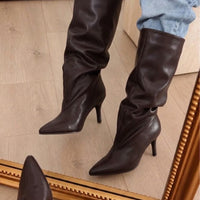 « Ligne Caramel » — Bottes Hautes à Bout Pointu, Marron