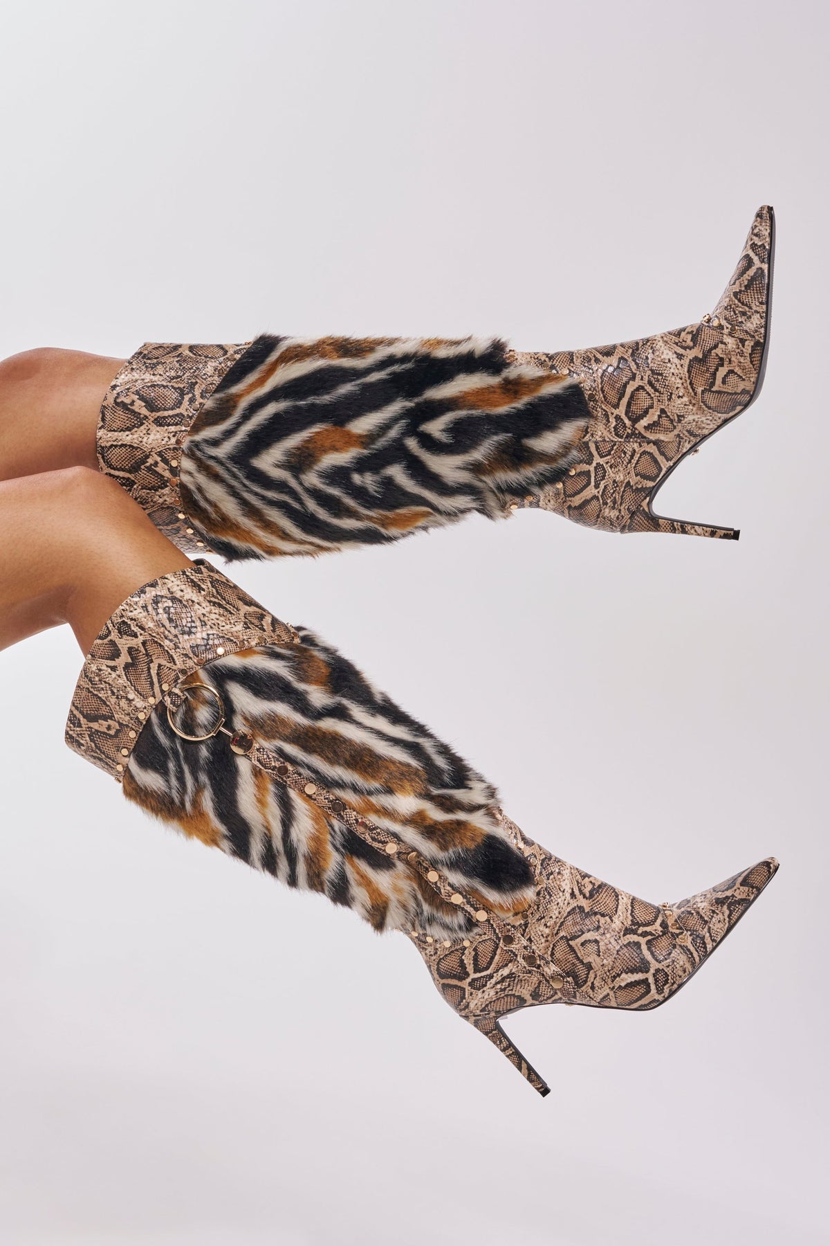 « Lierre » — Bottes à talon stiletto, Multicolore