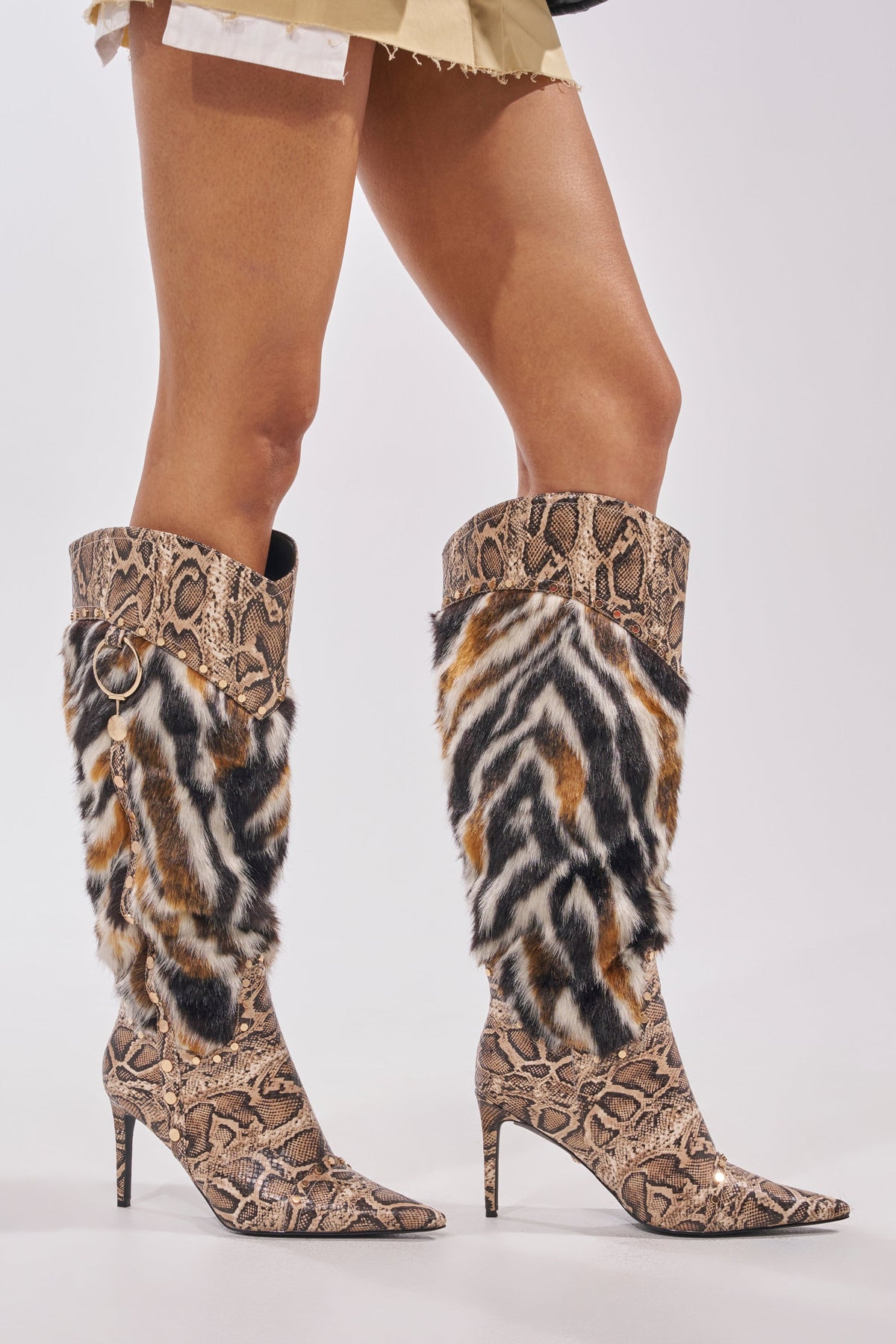 « Lierre » — Bottes à talon stiletto, Multicolore