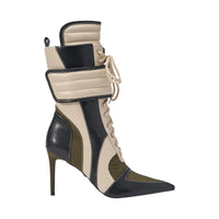 « Volute » — Bottines à talon bloc, Olive