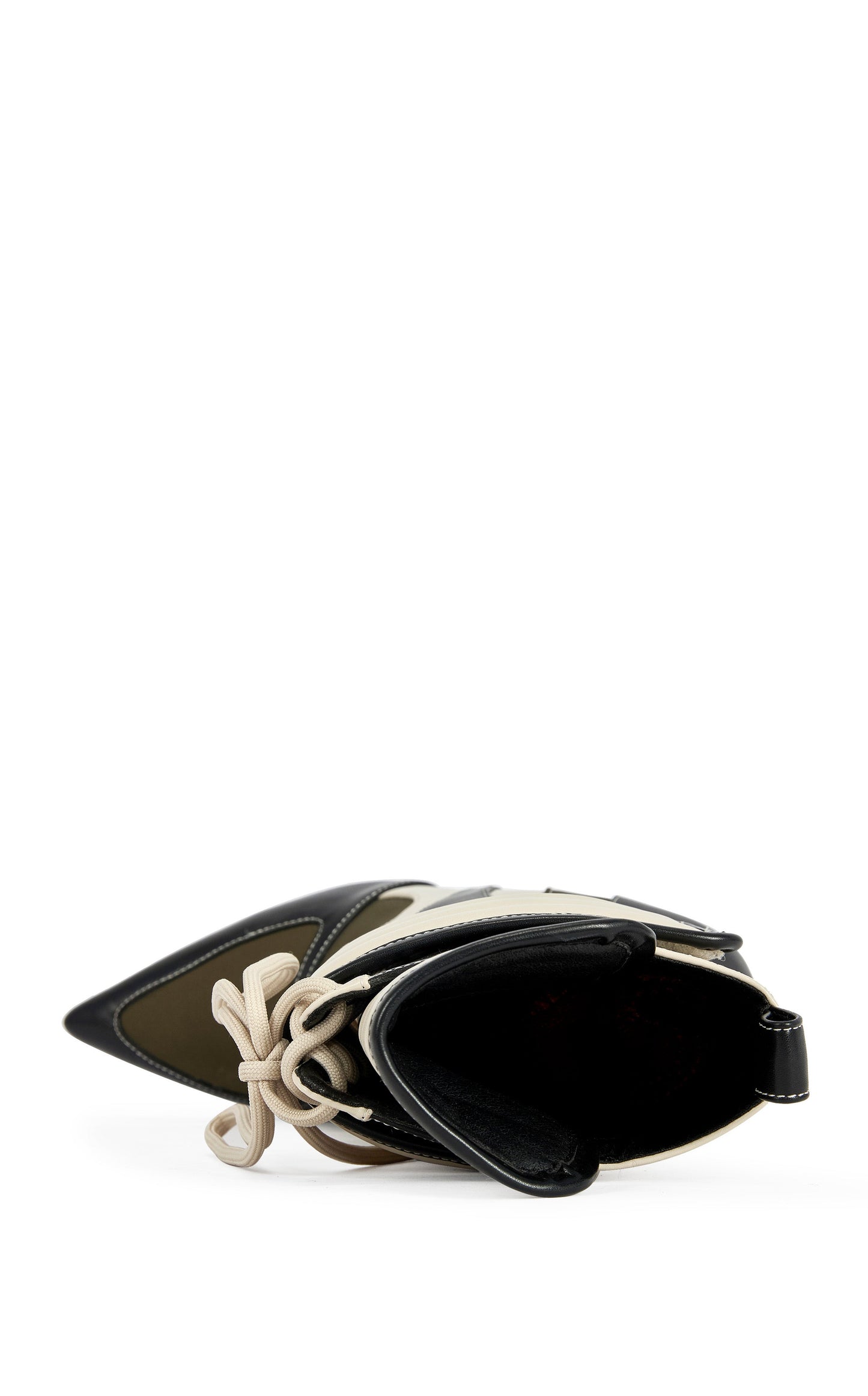 « Avant-Garde » — Bottines Stiletto Colorblock, Olive et Crème