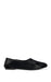 « Velours » — Ballerines en Cuir Texturé, Noir