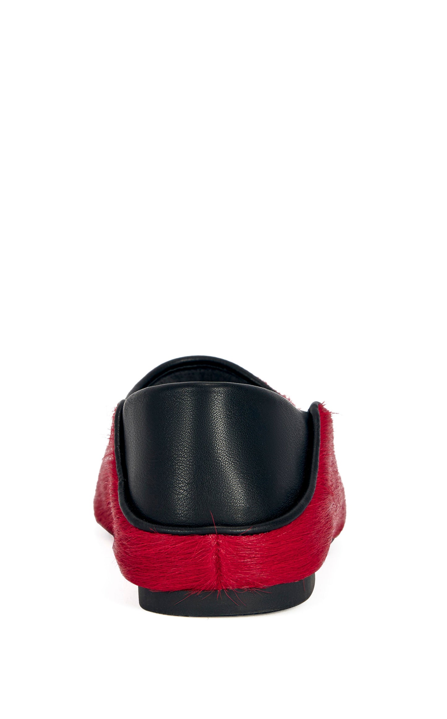 « Velours » — Ballerines en Cuir Texturé, Rouge