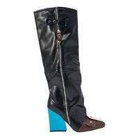 « Satin » — Bottes à talon bloc, Noir