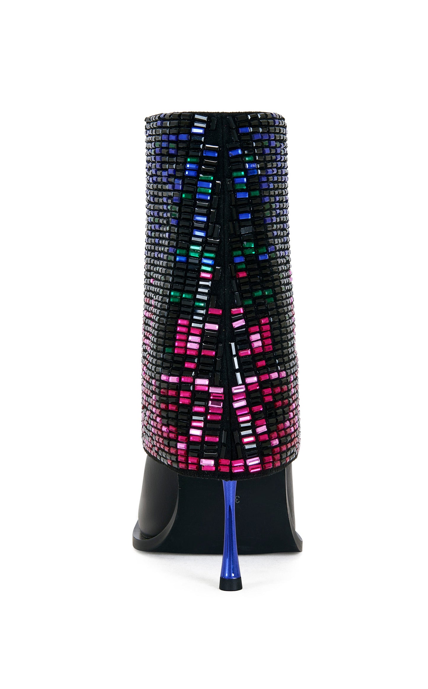 « Disco » — Bottines Stiletto à Strass, Noir Multicolore