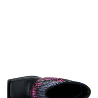 « Disco » — Bottines Stiletto à Strass, Noir Multicolore