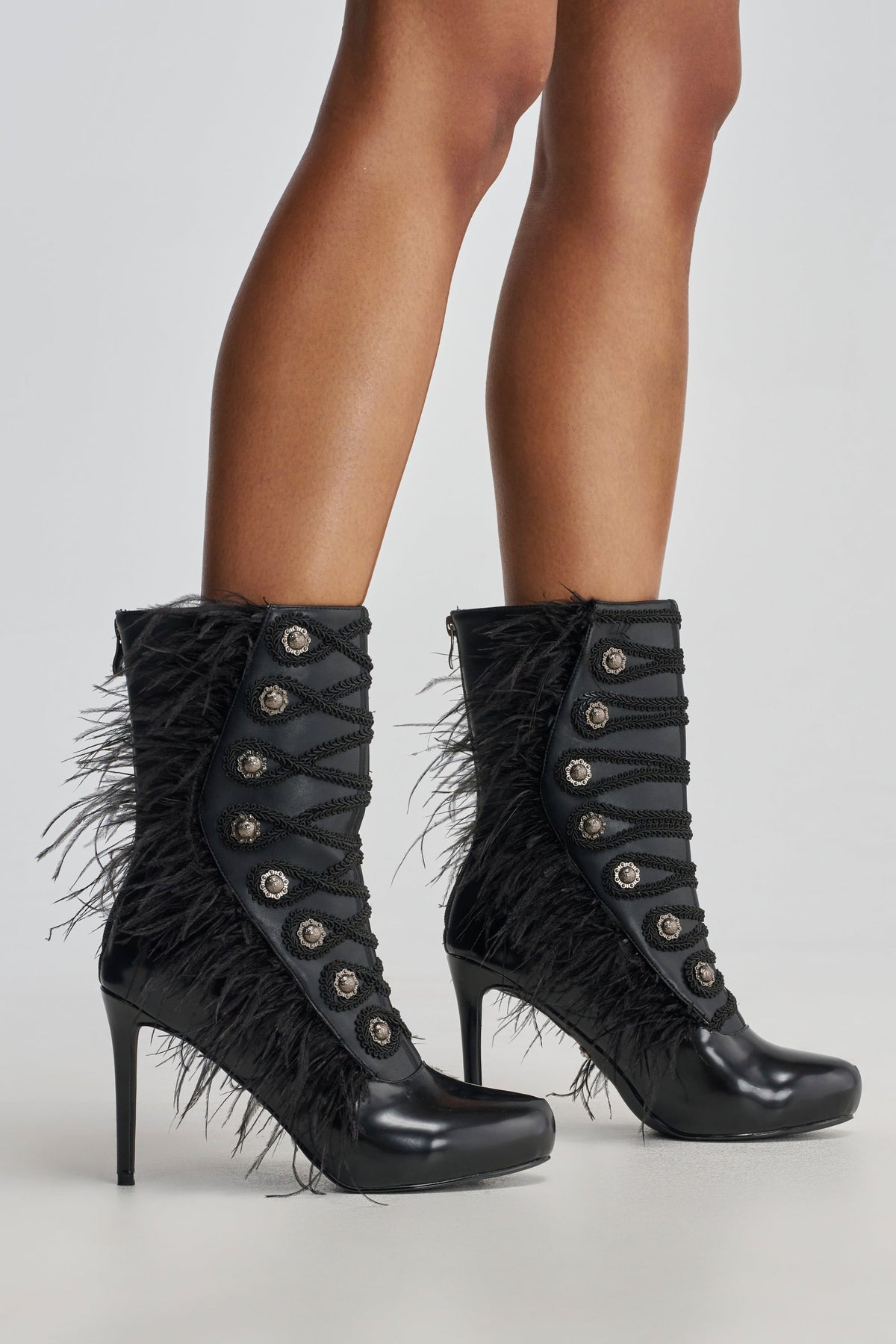 « Sculpture » — Bottines à talon stiletto, Noir