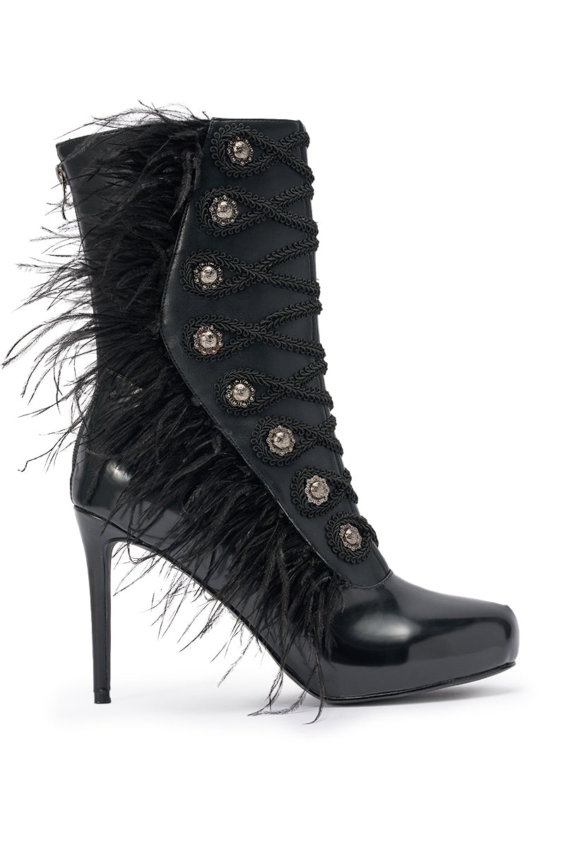 « Sculpture » — Bottines à talon stiletto, Noir