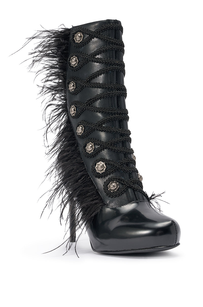 « Sculpture » — Bottines à talon stiletto, Noir
