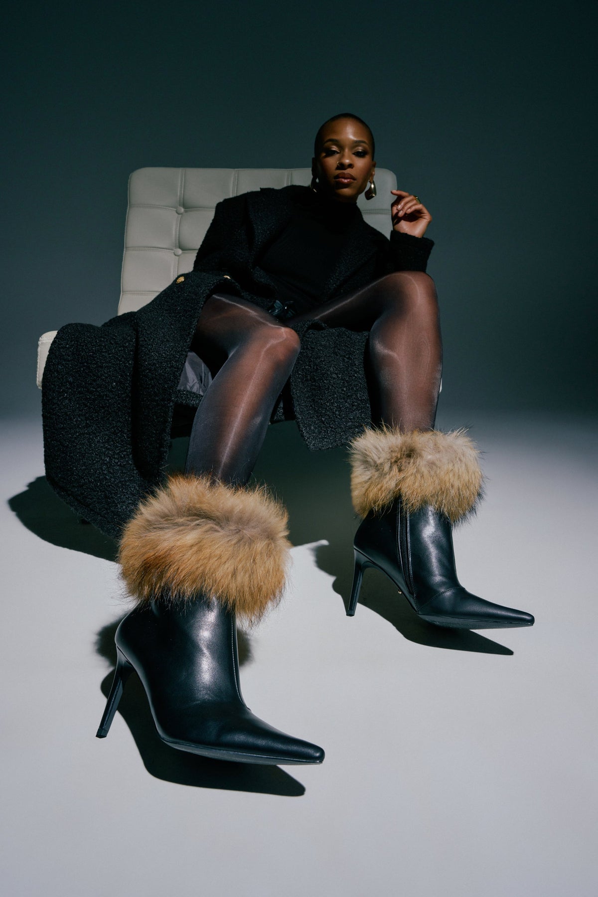 « Allure » — Bottines structurées, Noir