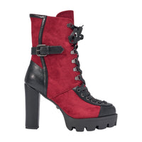 « Vénus » — Bottines à talon bloc, Bordeaux