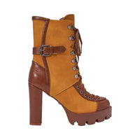 « Orage » — Bottines à talon bloc, Camel