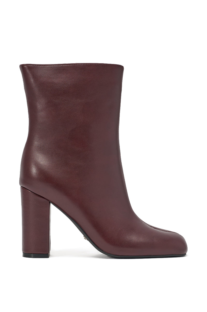 « Rubis » — Bottes à talon bloc, Bordeaux