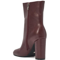 « Rubis » — Bottes à talon bloc, Bordeaux