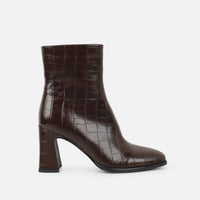 «Allure croco» — bottes à talon, marron