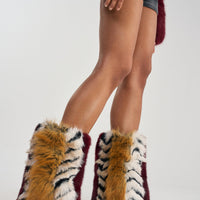« Chimère » — Bottines compensées, Bordeaux