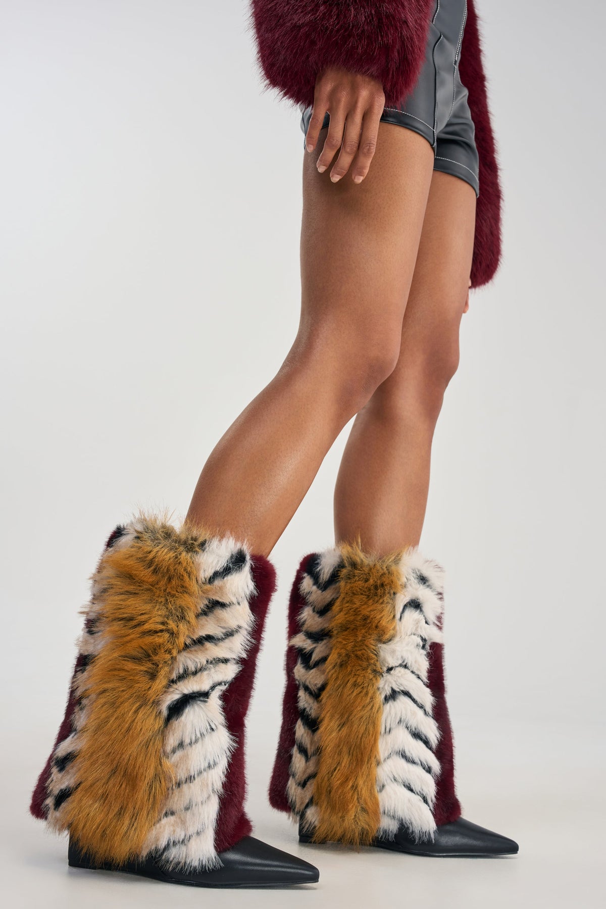 « Chimère » — Bottines compensées, Bordeaux