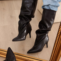 « Ligne Noire » — Bottes Hautes à Bout Pointu, Noir