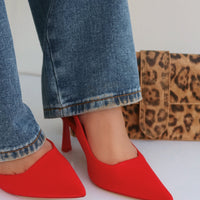 « Cariatide » — Escarpins Slingback, Rouge