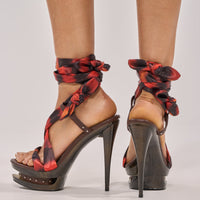 AZALEA WANG CARMEN TIGER PRINT PLATFORM STILETTO SANDAL