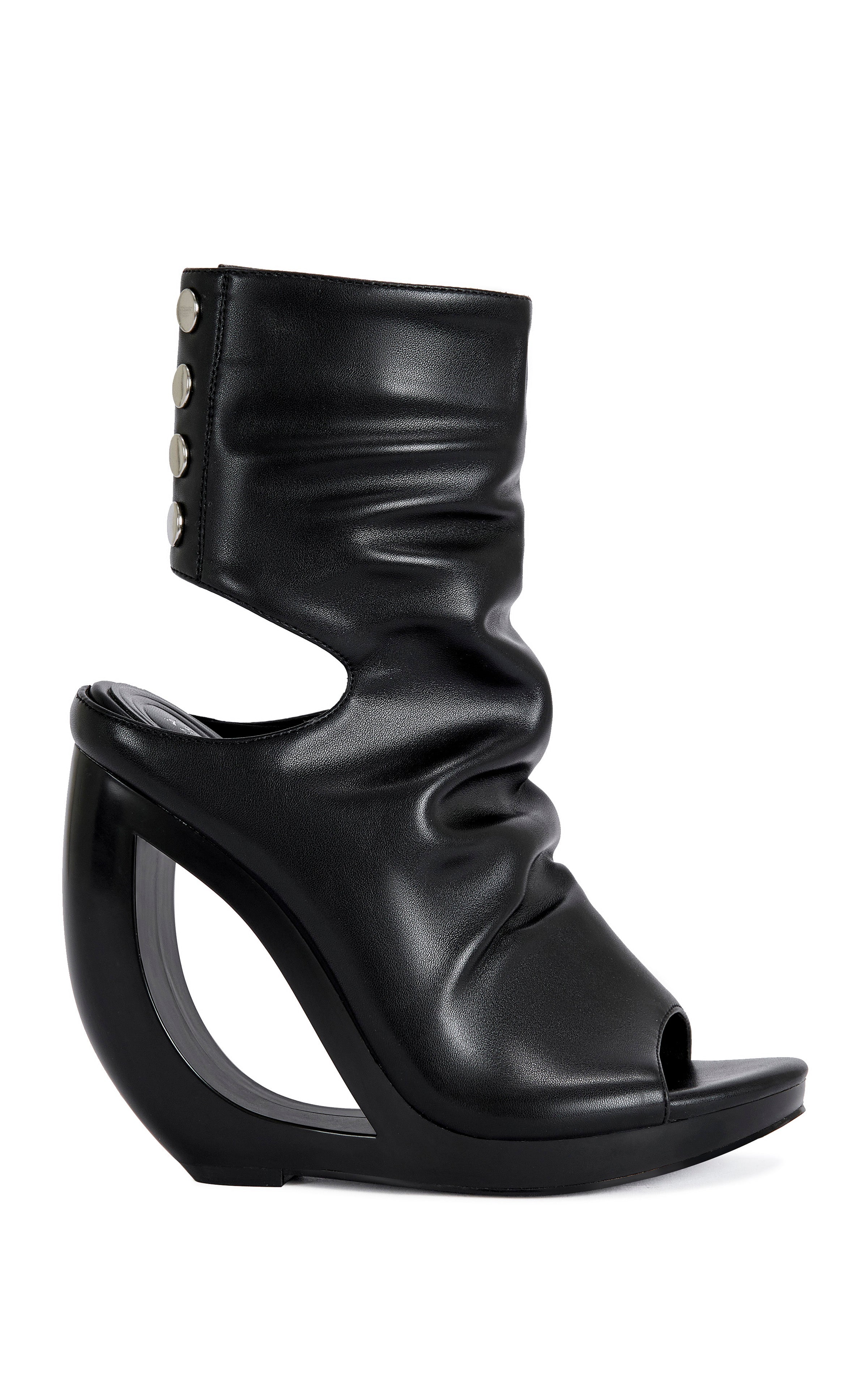 « Orbite » — Sandales Bottines à Semelle Compensée, Noir