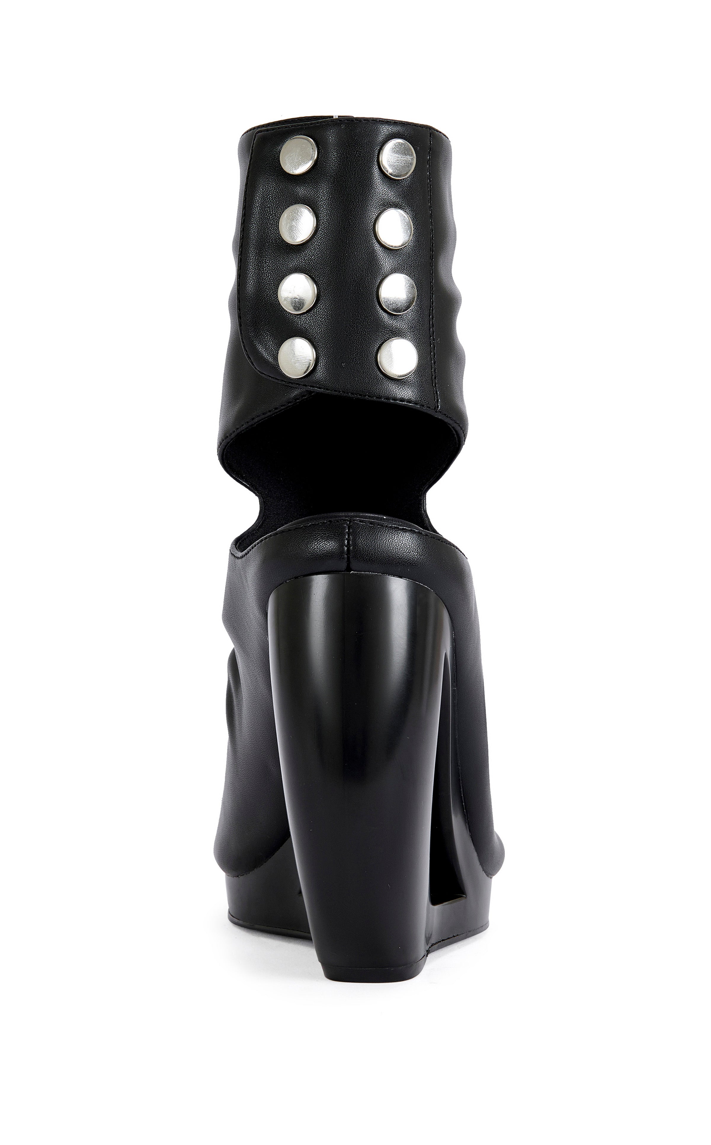 « Orbite » — Sandales Bottines à Semelle Compensée, Noir