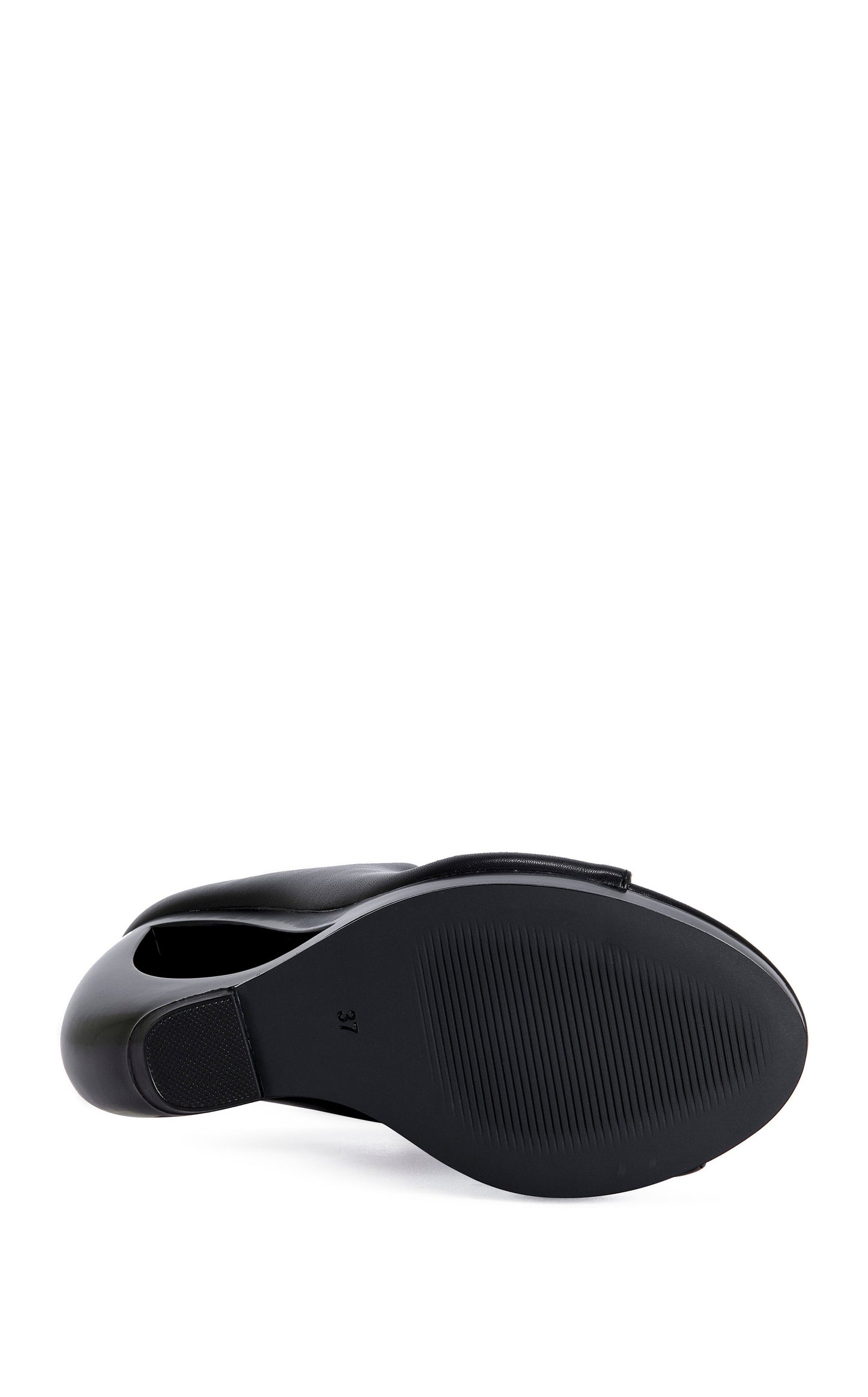 « Orbite » — Sandales Bottines à Semelle Compensée, Noir