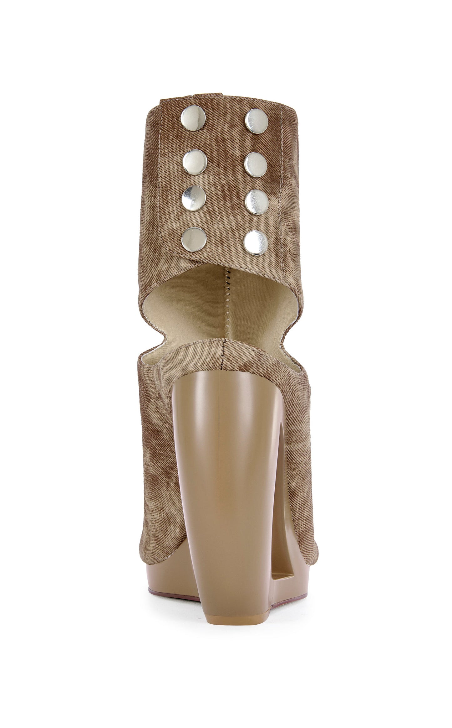 « Orbite » — Sandales Bottines à Semelle Compensée, Marron