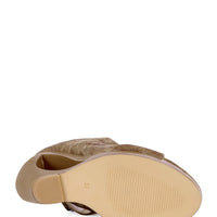 « Orbite » — Sandales Bottines à Semelle Compensée, Marron