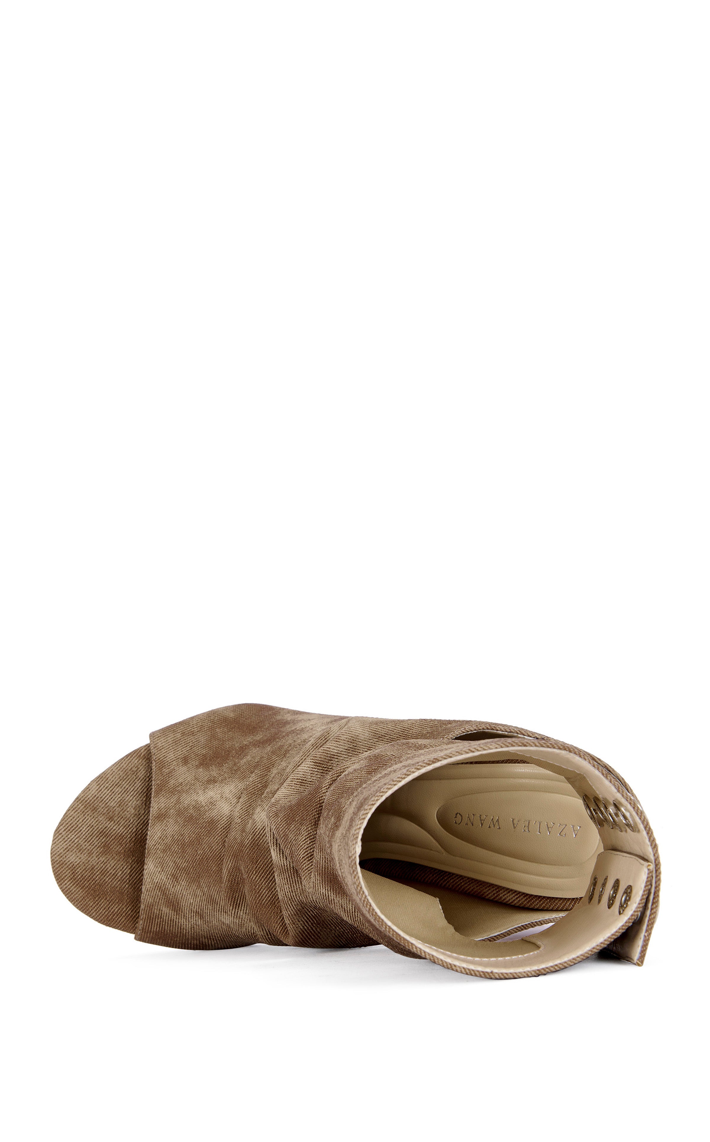« Orbite » — Sandales Bottines à Semelle Compensée, Marron