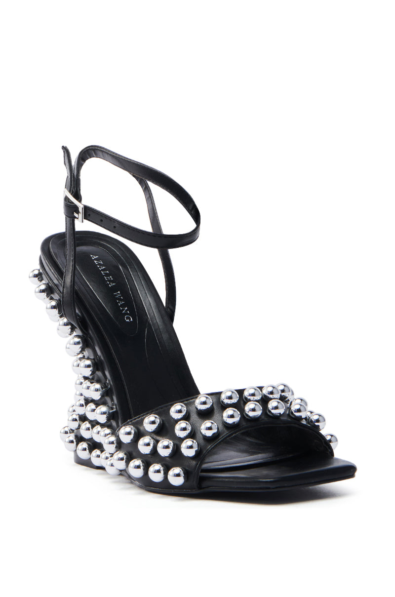 « Rebelle » sandales chunky cloutees noir