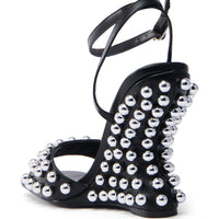 « Rebelle » sandales chunky cloutees noir